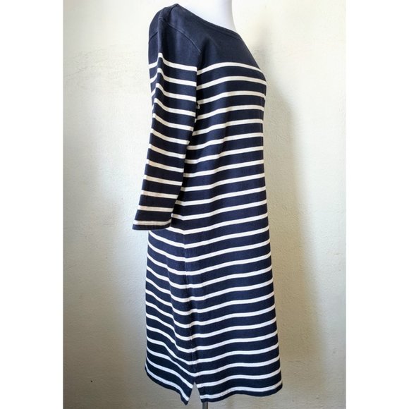 L.L. Bean Mariner Nautical Navy Stripe Dress - Picture 3 of 5